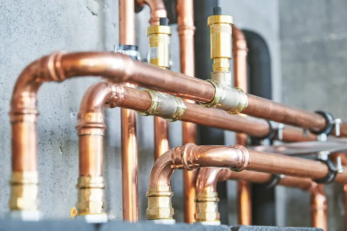 New copper water lines installed during a whole-home repipe